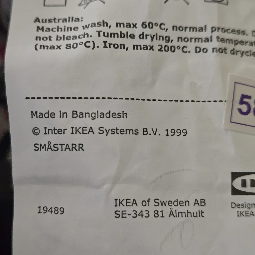 NEW IKEA Smastarr Twin Duvet Cover 86 x 64 Abstract Dot Print Multi Color